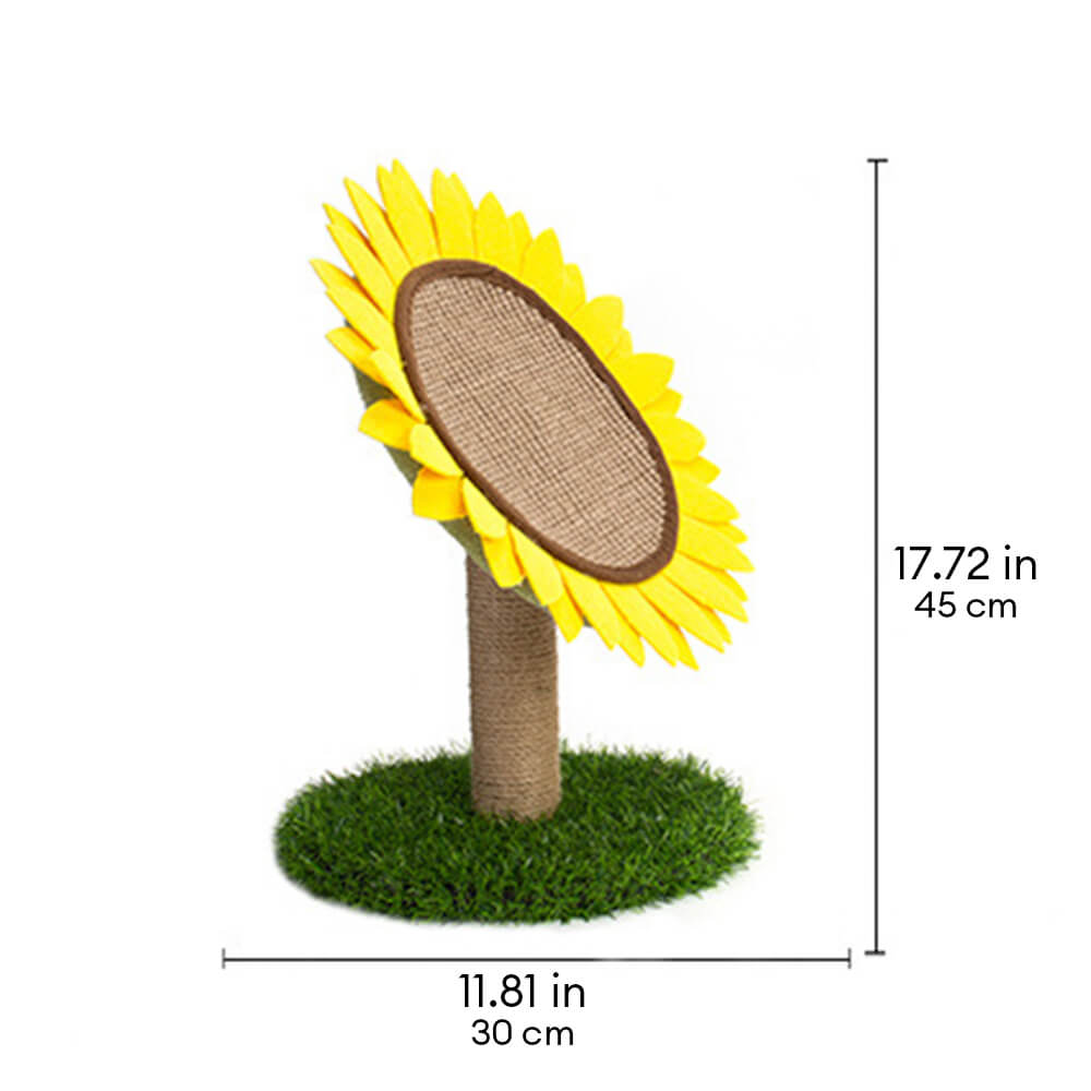 Sunflower Sisal Cat Scratching Board with Stable Grass Base - Mprsstore